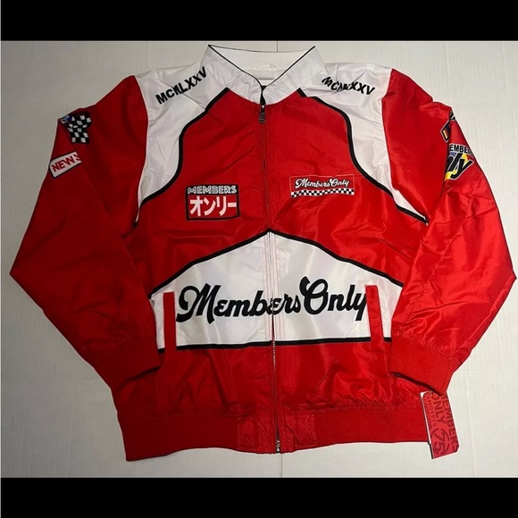 Members Only Sport Men's Red Windbreaker Jacket Size Large - Picture 1 of 7